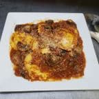 Best Meat Ravioli baked with meat sauce, and mozzarella cheese in San Diego, CA